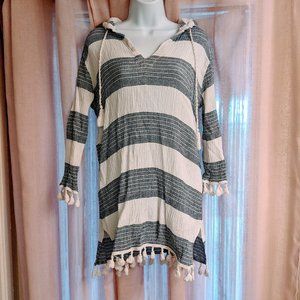 Blue & White Beach Cover-Up